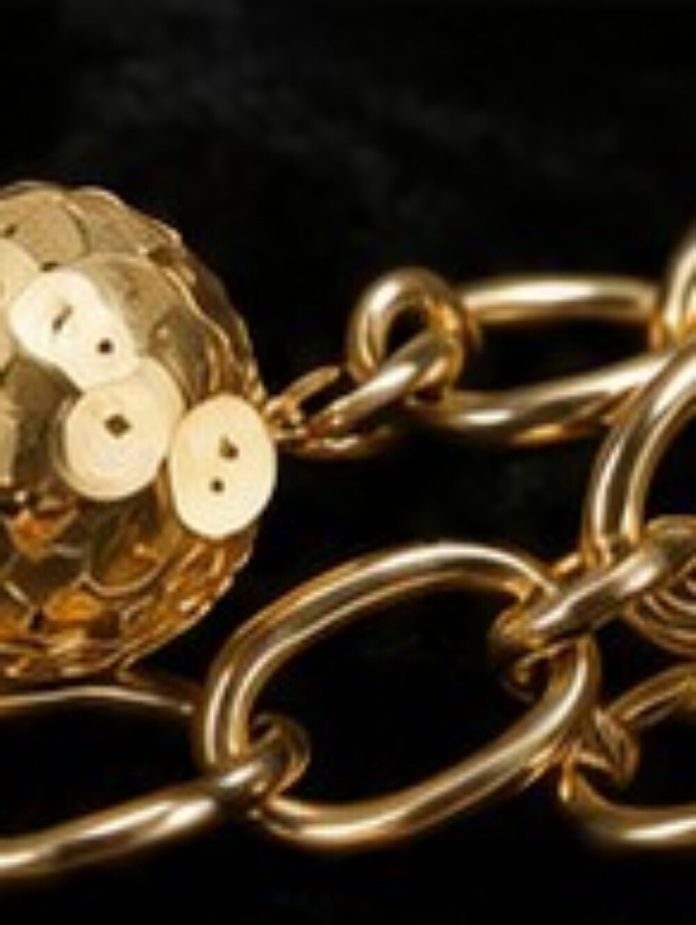Vintage 1980s Gold Statement Necklace Triple Suede Cord Multi Strand Chunky - Picture 6 of 11